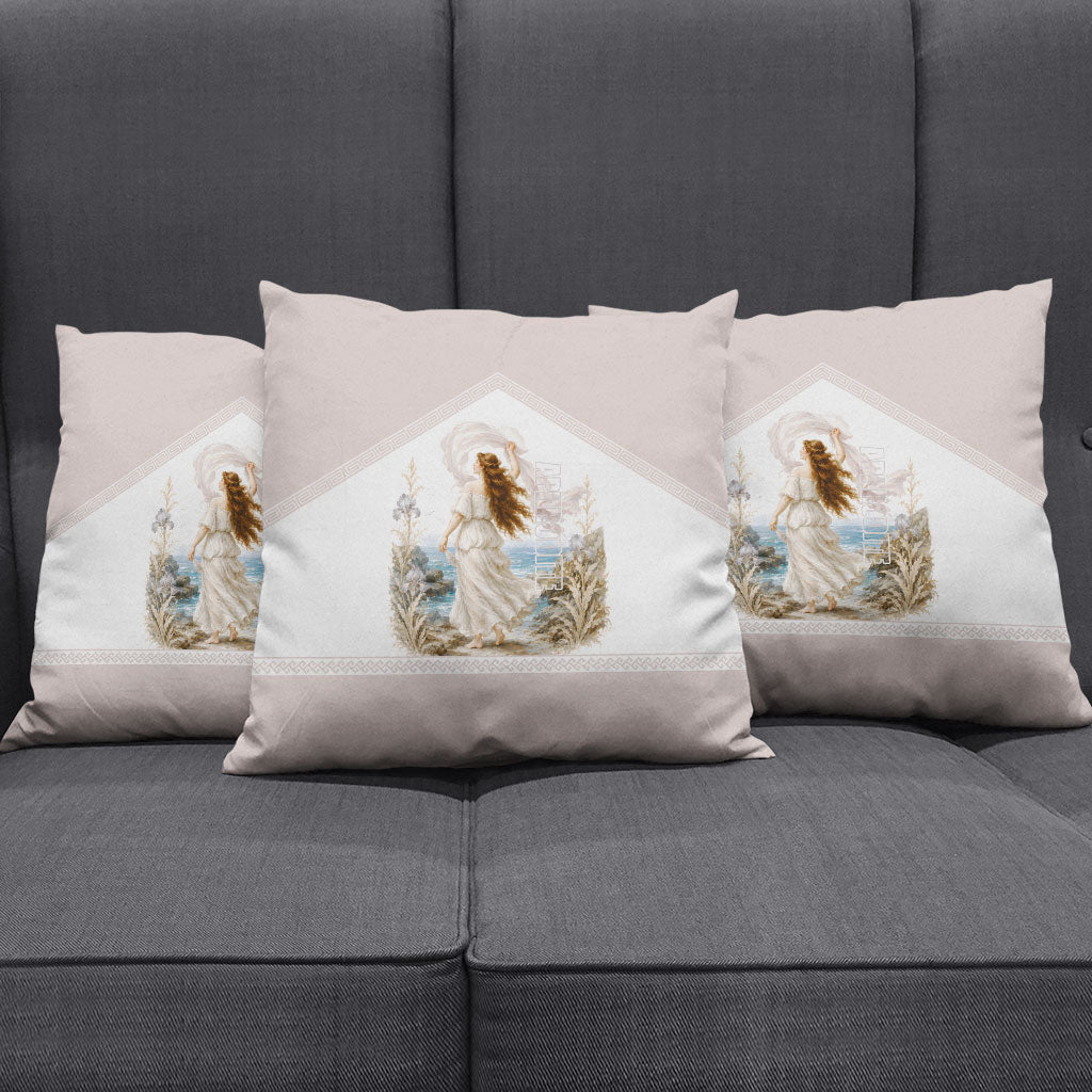 Aphrodite Greek Goddess Pillow Cover Classical Mythology Vintage Art Ocean Scene