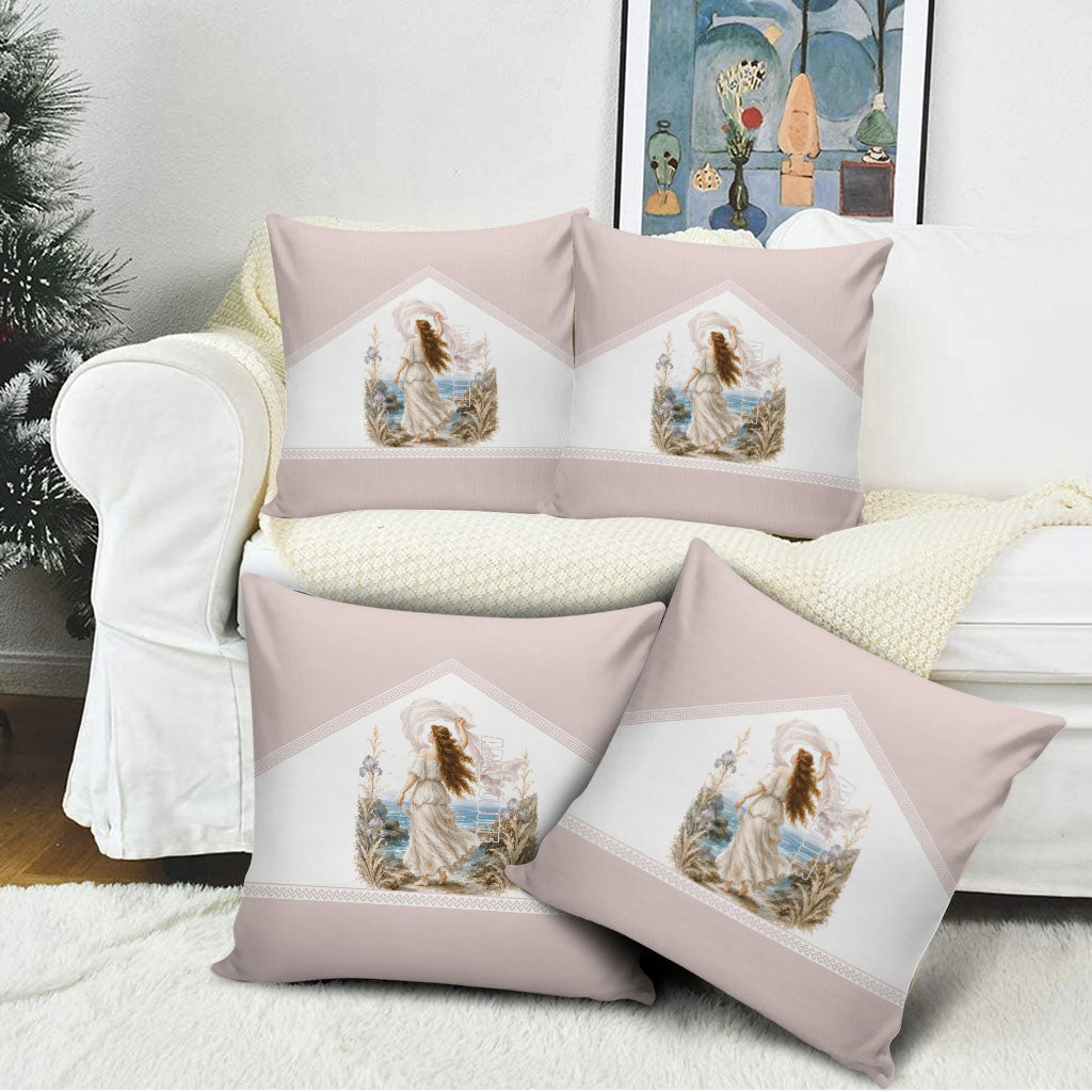 Aphrodite Greek Goddess Pillow Cover Classical Mythology Vintage Art Ocean Scene