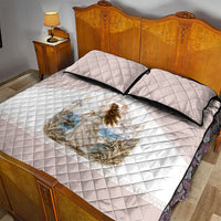 Aphrodite Greek Goddess Quilt Bed Set Classical Mythology Vintage Art Ocean Scene