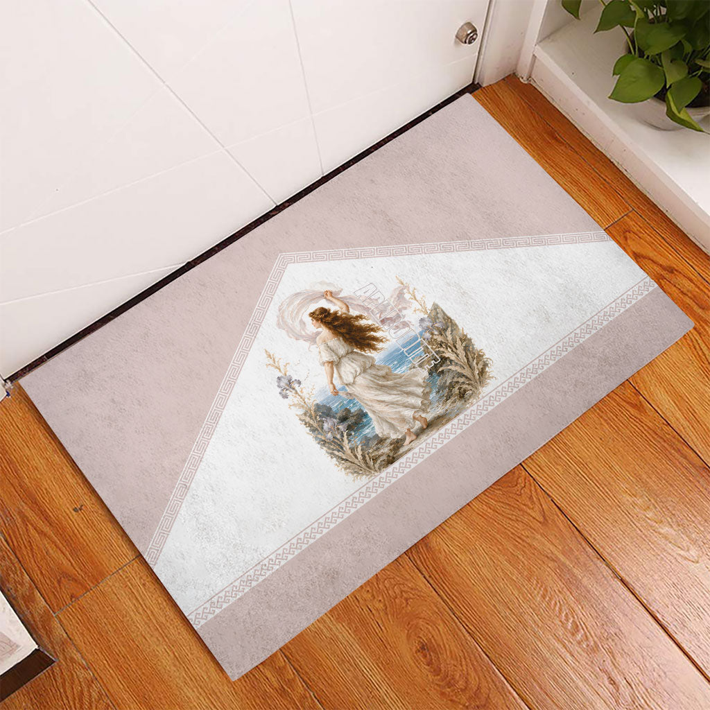Aphrodite Greek Goddess Rubber Doormat Classical Mythology Vintage Art Ocean Scene