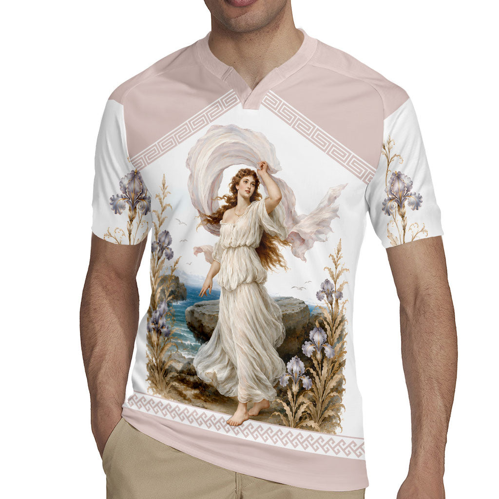 Aphrodite Greek Goddess Rugby Jersey Classical Mythology Vintage Art Ocean Scene