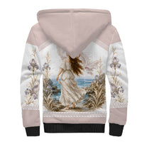 Aphrodite Greek Goddess Sherpa Hoodie Classical Mythology Vintage Art Ocean Scene