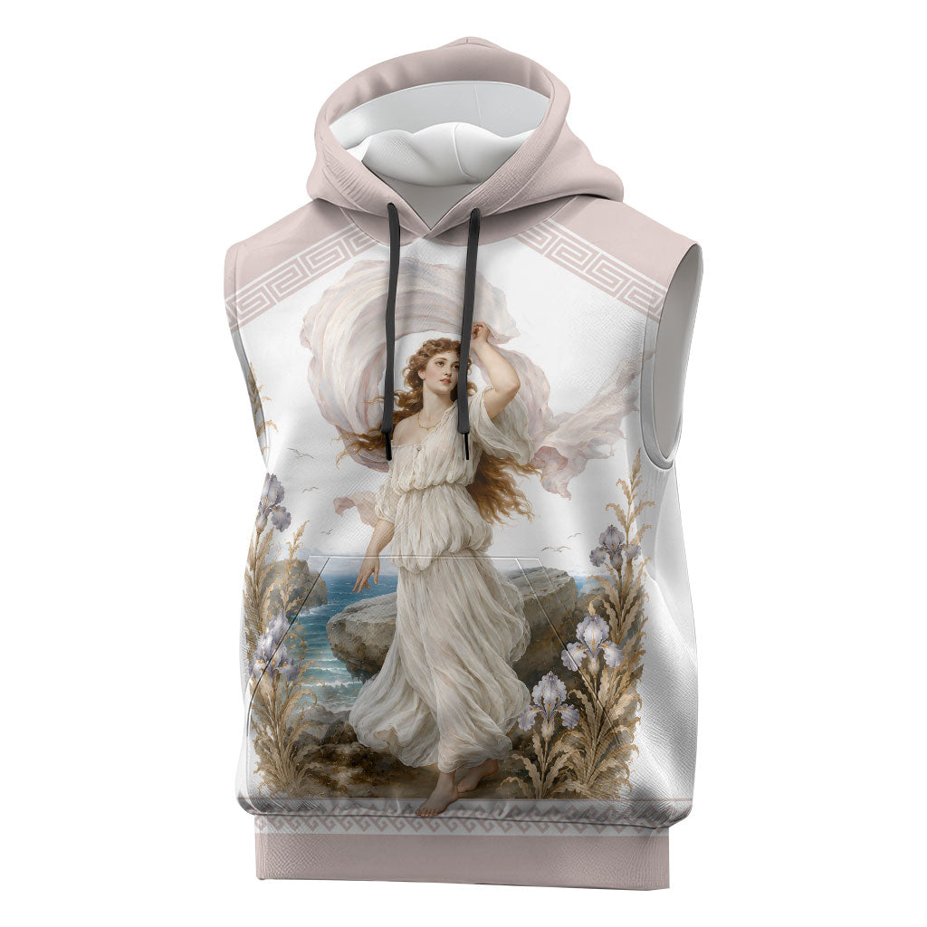 Aphrodite Greek Goddess Sleeveless Hoodie Classical Mythology Vintage Art Ocean Scene