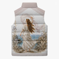 Aphrodite Greek Goddess Sleeveless Puffer Jacket Classical Mythology Vintage Art Ocean Scene