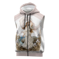 Aphrodite Greek Goddess Sleeveless Zip Hoodie Classical Mythology Vintage Art Ocean Scene