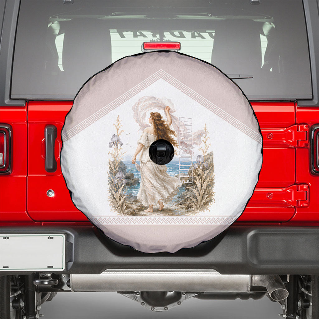 Aphrodite Greek Goddess Spare Tire Cover Classical Mythology Vintage Art Ocean Scene