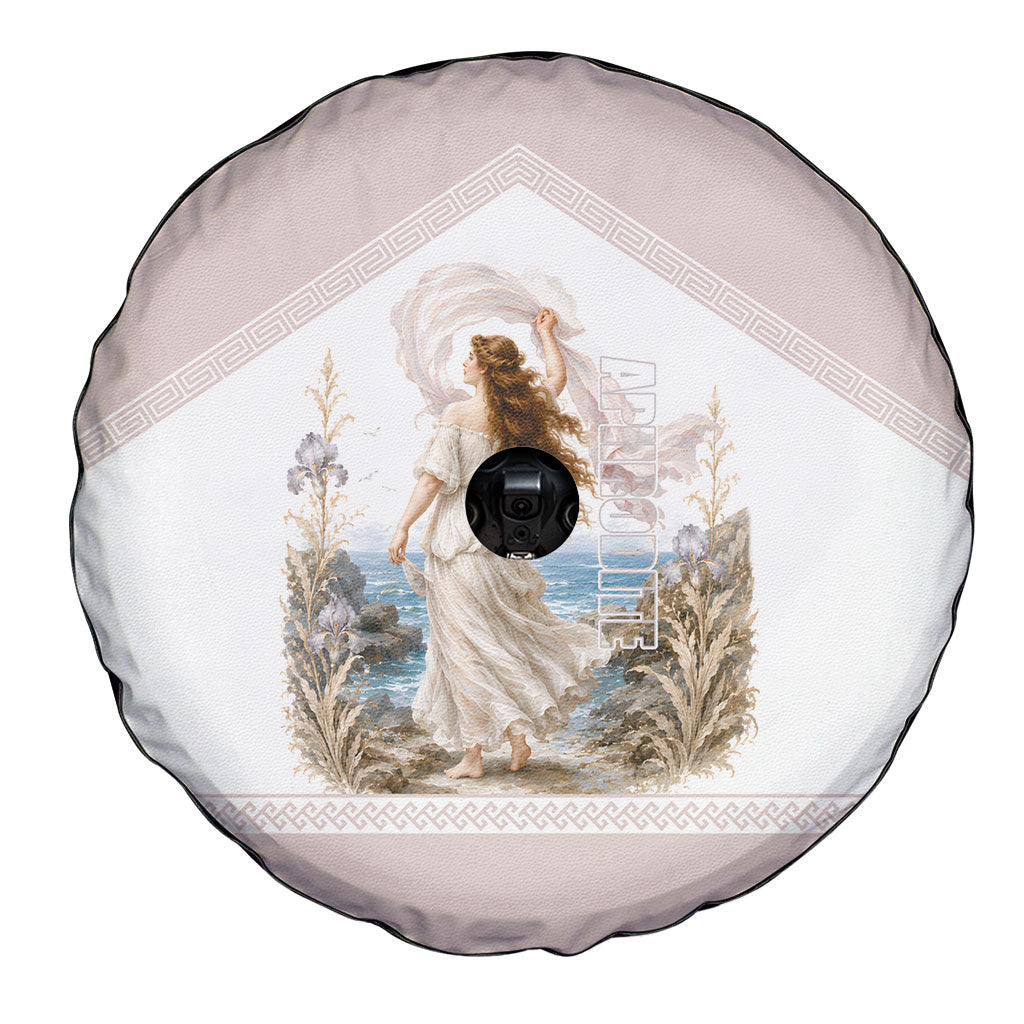 Aphrodite Greek Goddess Spare Tire Cover Classical Mythology Vintage Art Ocean Scene