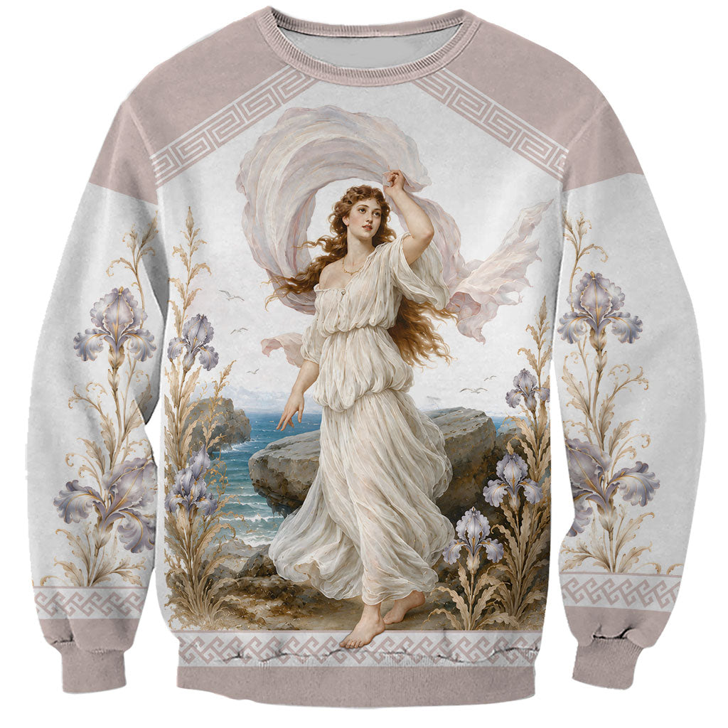 Aphrodite Greek Goddess Sweatshirt Classical Mythology Vintage Art Ocean Scene