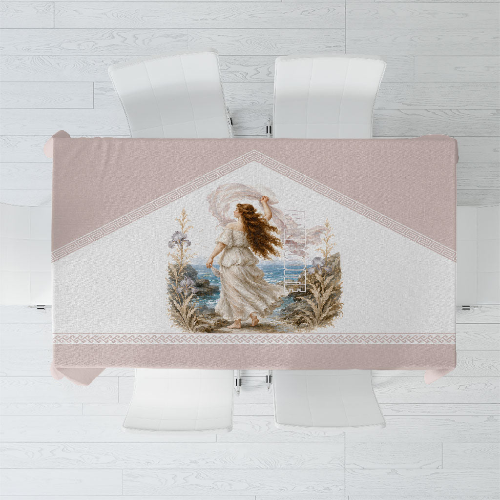 Aphrodite Greek Goddess Tablecloth Classical Mythology Vintage Art Ocean Scene