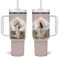 Aphrodite Greek Goddess Tumbler With Handle Classical Mythology Vintage Art Ocean Scene