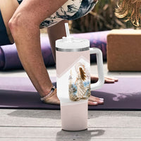 Aphrodite Greek Goddess Tumbler With Handle Classical Mythology Vintage Art Ocean Scene