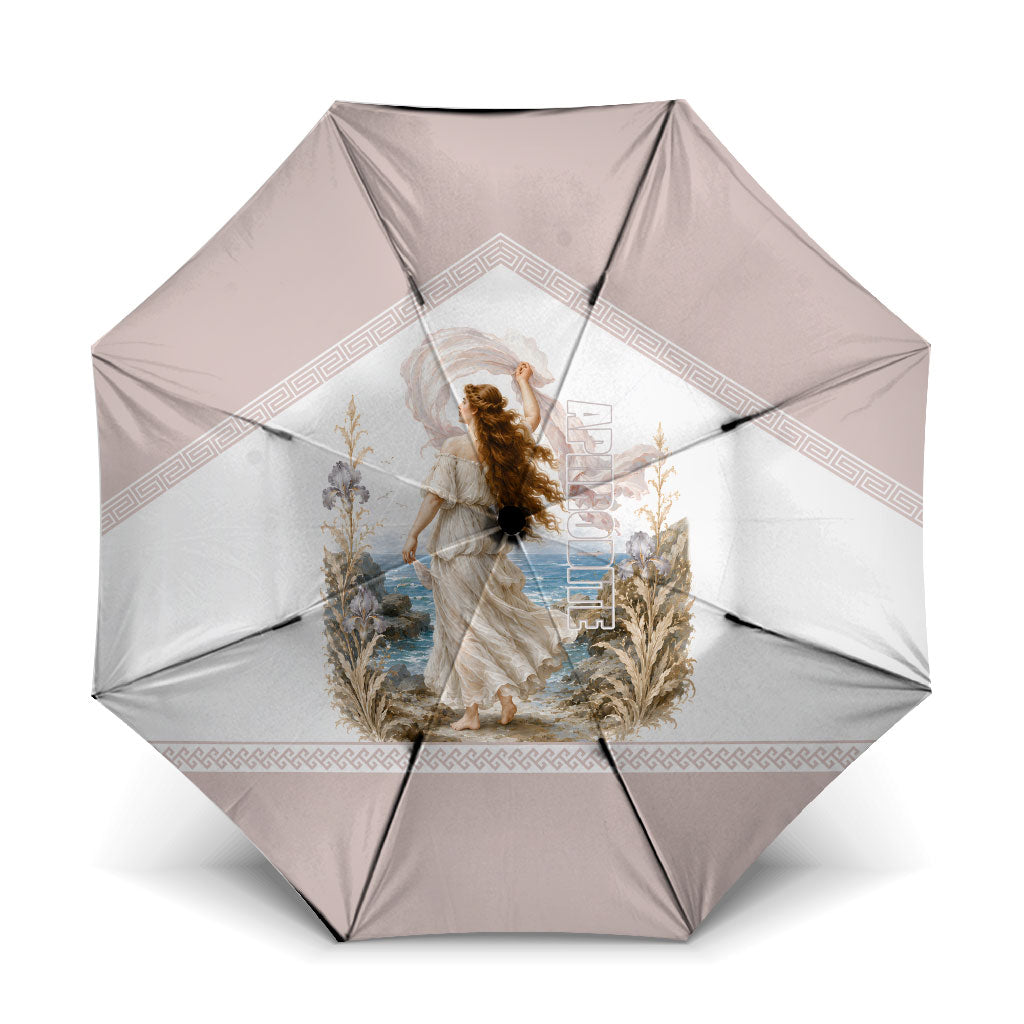 Aphrodite Greek Goddess Umbrella Classical Mythology Vintage Art Ocean Scene