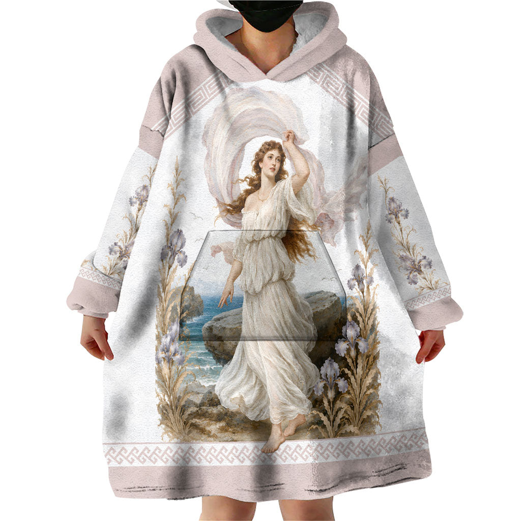 Aphrodite Greek Goddess Wearable Blanket Hoodie Classical Mythology Vintage Art Ocean Scene