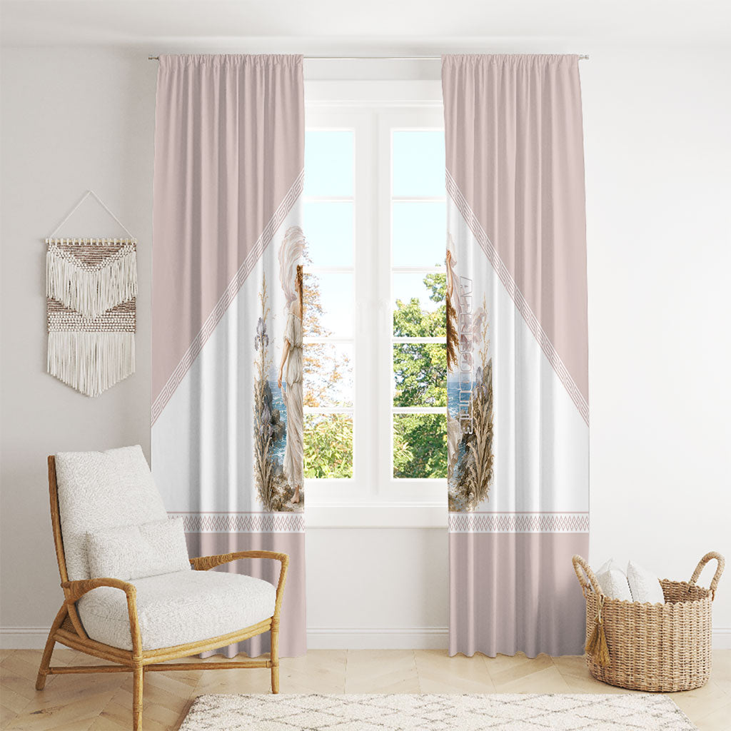 Aphrodite Greek Goddess Window Curtain Classical Mythology Vintage Art Ocean Scene