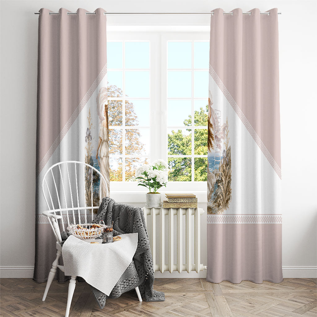 Aphrodite Greek Goddess Window Curtain Classical Mythology Vintage Art Ocean Scene