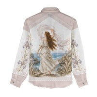 Aphrodite Greek Goddess Women Casual Shirt Classical Mythology Vintage Art Ocean Scene