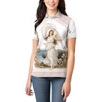 Aphrodite Greek Goddess Women Polo Shirt Classical Mythology Vintage Art Ocean Scene