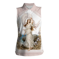 Aphrodite Greek Goddess Women Sleeveless Polo Shirt Classical Mythology Vintage Art Ocean Scene