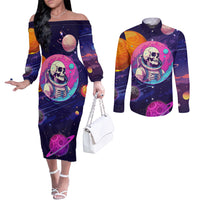 skull-couples-matching-off-the-shoulder-long-sleeve-dress-and-long-sleeve-button-shirts-i-love-you-in-every-universe-cosmic-abstract-art