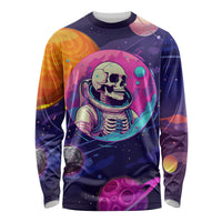 Skull Long Sleeve Shirt I Love You in every Universe Cosmic Abstract Art - Wonder Print Shop
