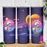 Skull Skinny Tumbler I Love You in every Universe Cosmic Abstract Art - Wonder Print Shop