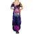 Skull Summer Maxi Dress I Love You in every Universe Cosmic Abstract Art - Wonder Print Shop