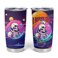 Skull Tumbler Cup I Love You in every Universe Cosmic Abstract Art - Wonder Print Shop
