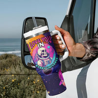 Skull Tumbler With Handle I Love You in every Universe Cosmic Abstract Art - Wonder Print Shop