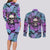 Skull Pattern Couples Matching Long Sleeve Bodycon Dress and Long Sleeve Button Shirts Your Are Not Hard To Love - Wonder Print Shop