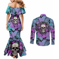 skull-pattern-couples-matching-mermaid-dress-and-long-sleeve-button-shirts-your-are-not-hard-to-love