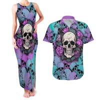 Skull Pattern Couples Matching Tank Maxi Dress and Hawaiian Shirt Your Are Not Hard To Love - Wonder Print Shop