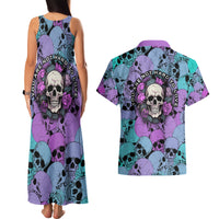 Skull Pattern Couples Matching Tank Maxi Dress and Hawaiian Shirt Your Are Not Hard To Love - Wonder Print Shop