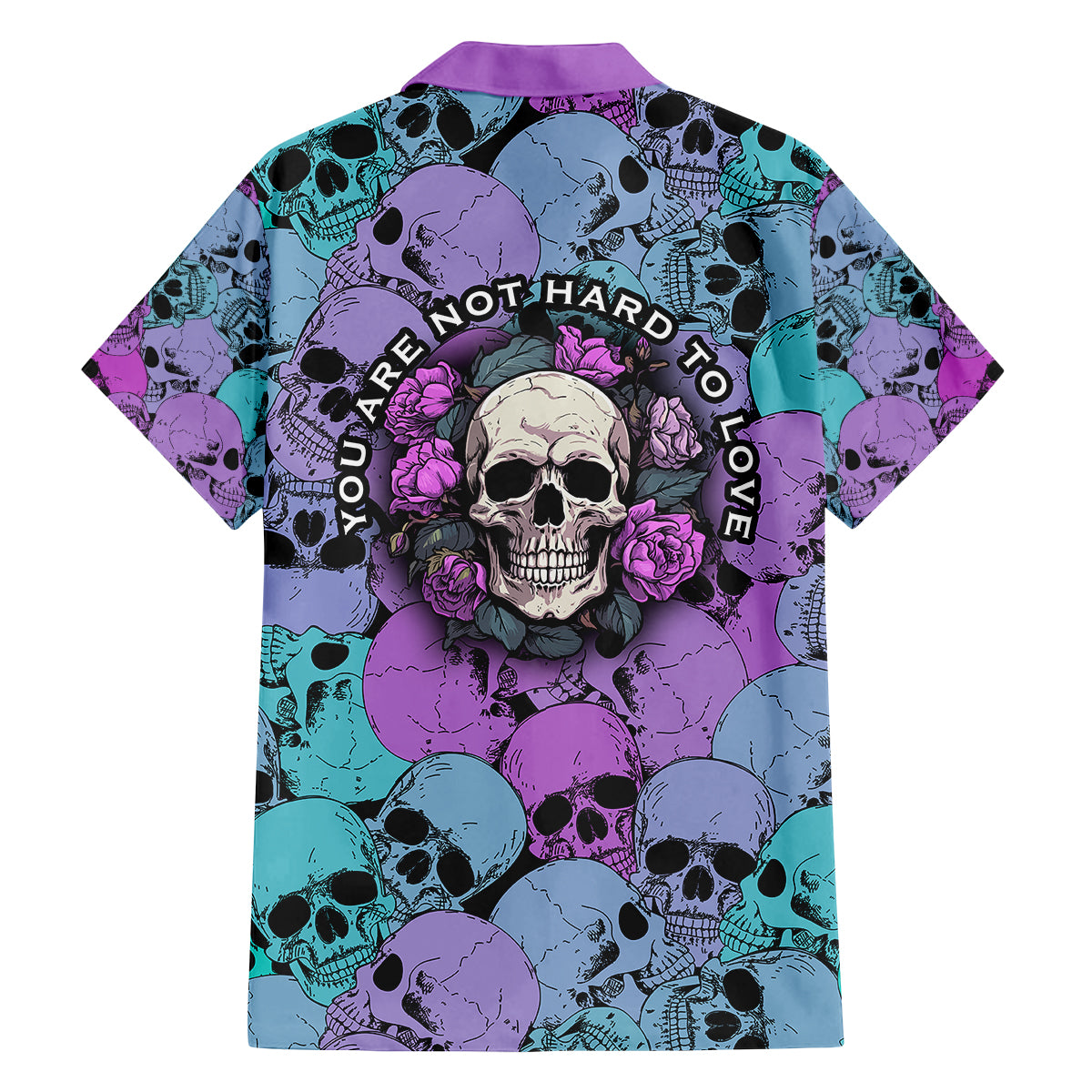 Skull Pattern Family Matching Summer Maxi Dress and Hawaiian Shirt Your Are Not Hard To Love - Wonder Print Shop