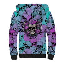 Skull Pattern Sherpa Hoodie Your Are Not Hard To Love - Wonder Print Shop