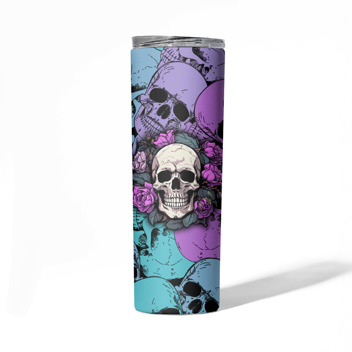 Skull Pattern Skinny Tumbler Your Are Not Hard To Love - Wonder Print Shop