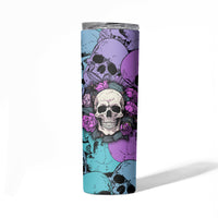 Skull Pattern Skinny Tumbler Your Are Not Hard To Love - Wonder Print Shop