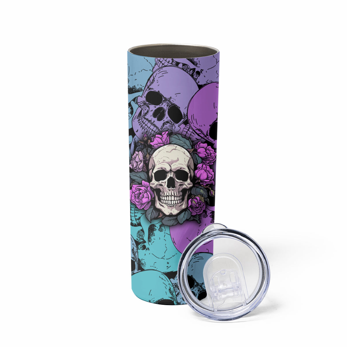 Skull Pattern Skinny Tumbler Your Are Not Hard To Love - Wonder Print Shop