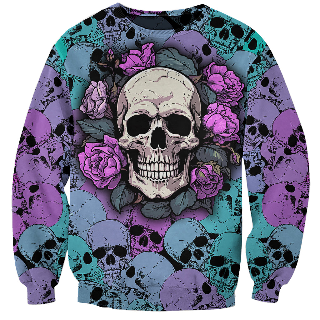 Skull Pattern Sweatshirt Your Are Not Hard To Love - Wonder Print Shop