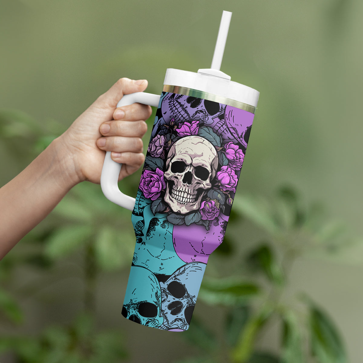 Skull Pattern Tumbler With Handle Your Are Not Hard To Love - Wonder Print Shop