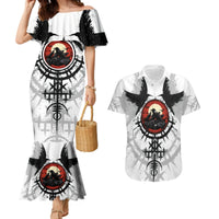 Viking Ravens Couples Matching Mermaid Dress and Hawaiian Shirt Can't Hide Our Warrior Pride - Wonder Print Shop