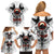Viking Ravens Family Matching Off Shoulder Short Dress and Hawaiian Shirt Can't Hide Our Warrior Pride - Wonder Print Shop