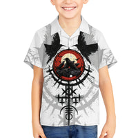 Viking Ravens Family Matching Off Shoulder Short Dress and Hawaiian Shirt Can't Hide Our Warrior Pride - Wonder Print Shop