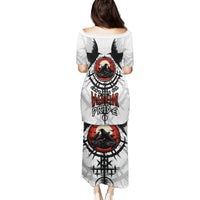 Viking Ravens Family Matching Puletasi Dress and Hawaiian Shirt Can't Hide Our Warrior Pride - Wonder Print Shop