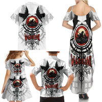 Viking Ravens Family Matching Summer Maxi Dress and Hawaiian Shirt Can't Hide Our Warrior Pride - Wonder Print Shop