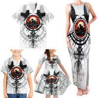 Viking Ravens Family Matching Tank Maxi Dress and Hawaiian Shirt Can't Hide Our Warrior Pride - Wonder Print Shop