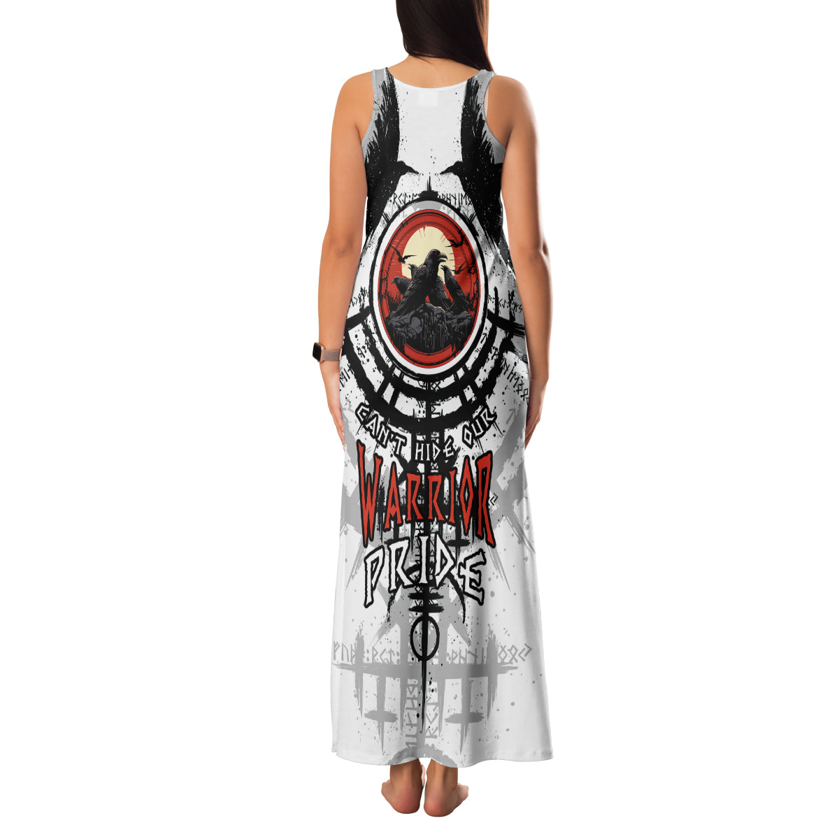 Viking Ravens Family Matching Tank Maxi Dress and Hawaiian Shirt Can't Hide Our Warrior Pride - Wonder Print Shop