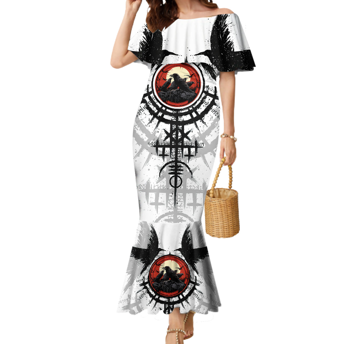 Viking Ravens Mermaid Dress Can't Hide Our Warrior Pride - Wonder Print Shop