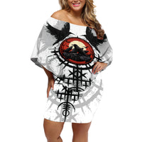 Viking Ravens Off Shoulder Short Dress Can't Hide Our Warrior Pride - Wonder Print Shop