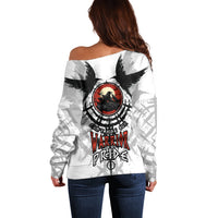 Viking Ravens Off Shoulder Sweater Can't Hide Our Warrior Pride - Wonder Print Shop