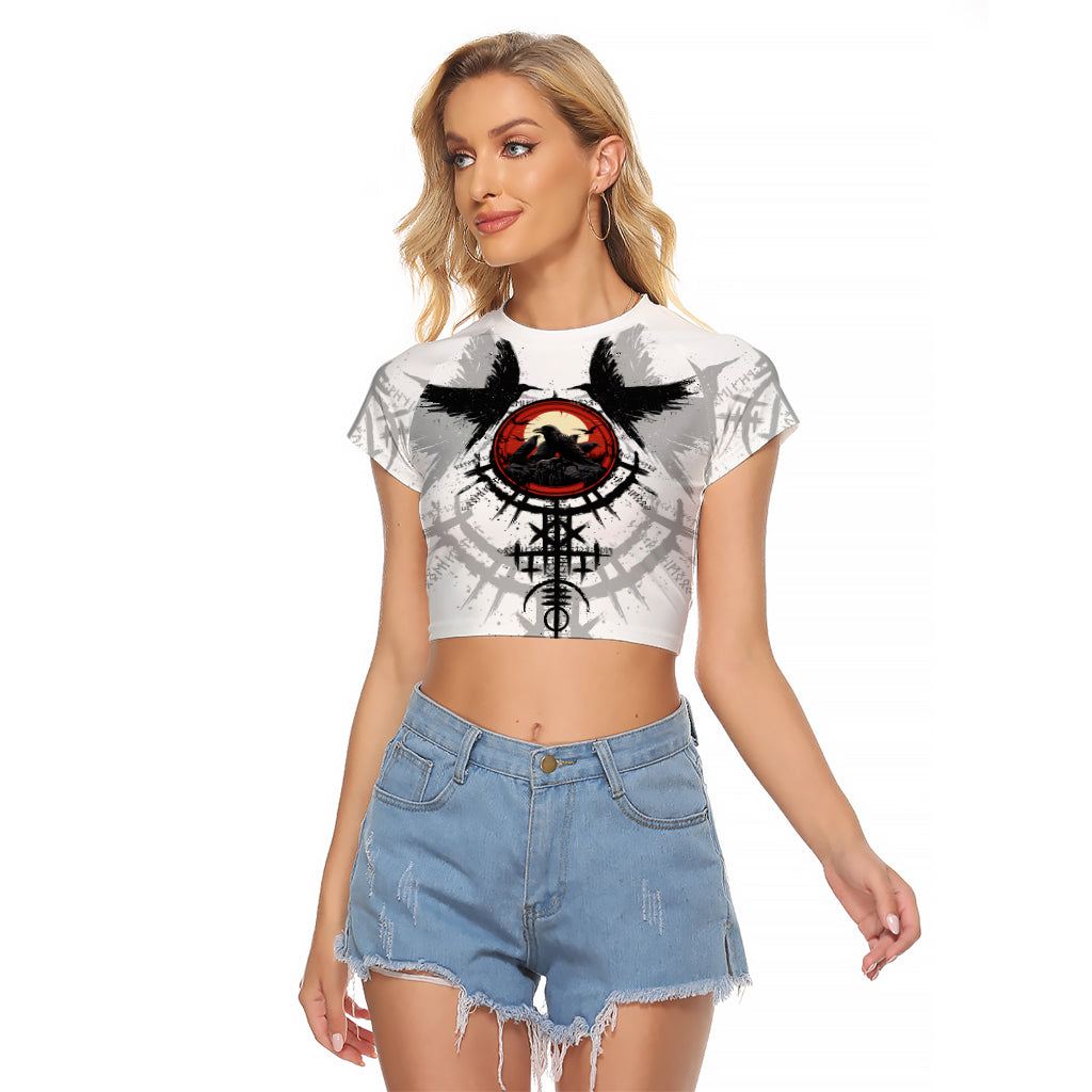 Viking Ravens Raglan Cropped T Shirt Can't Hide Our Warrior Pride - Wonder Print Shop
